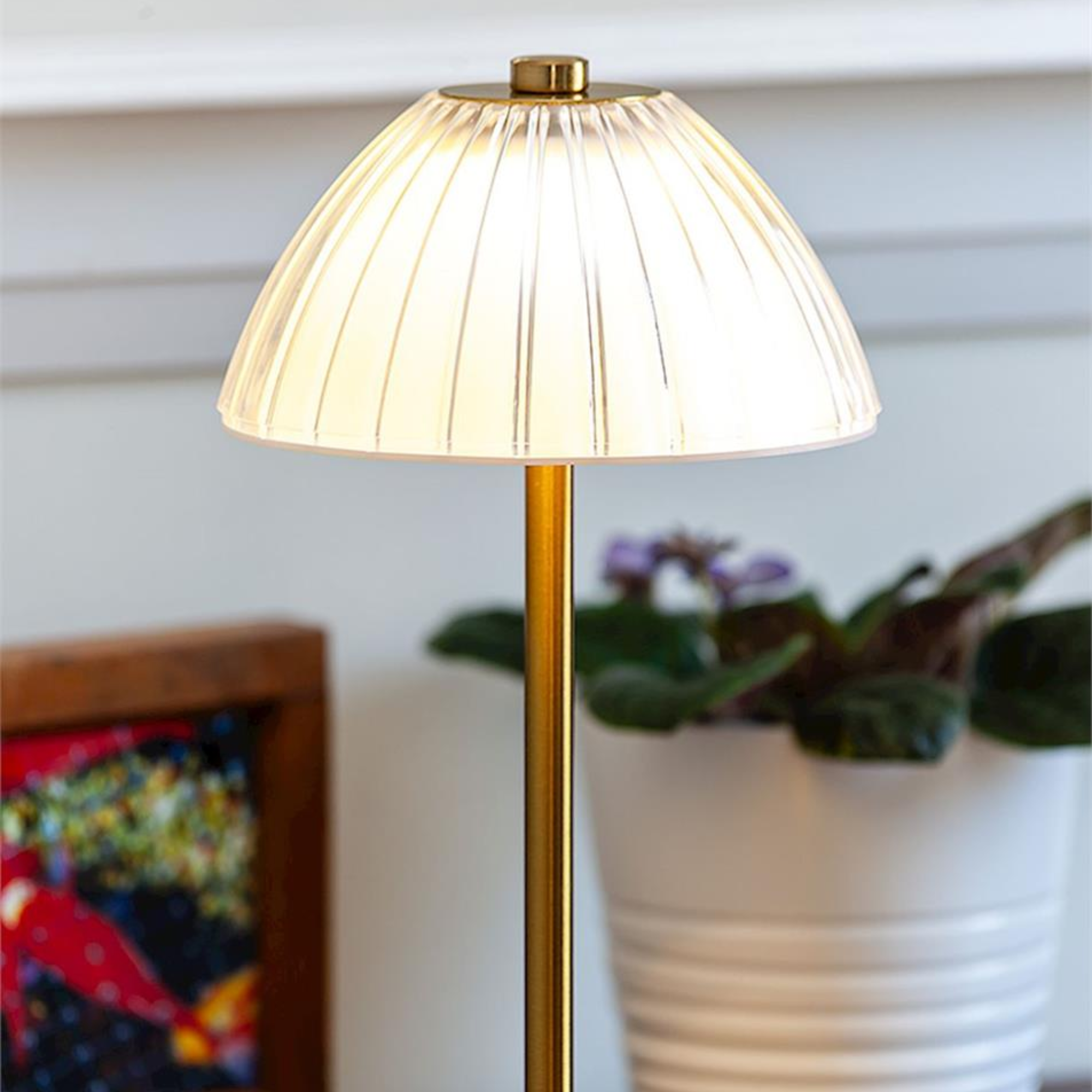 Fancy Shade Cordless Table Lamp